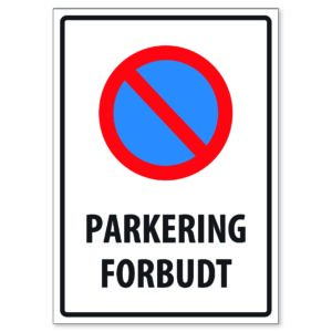 Parkering Forbudt 50×70